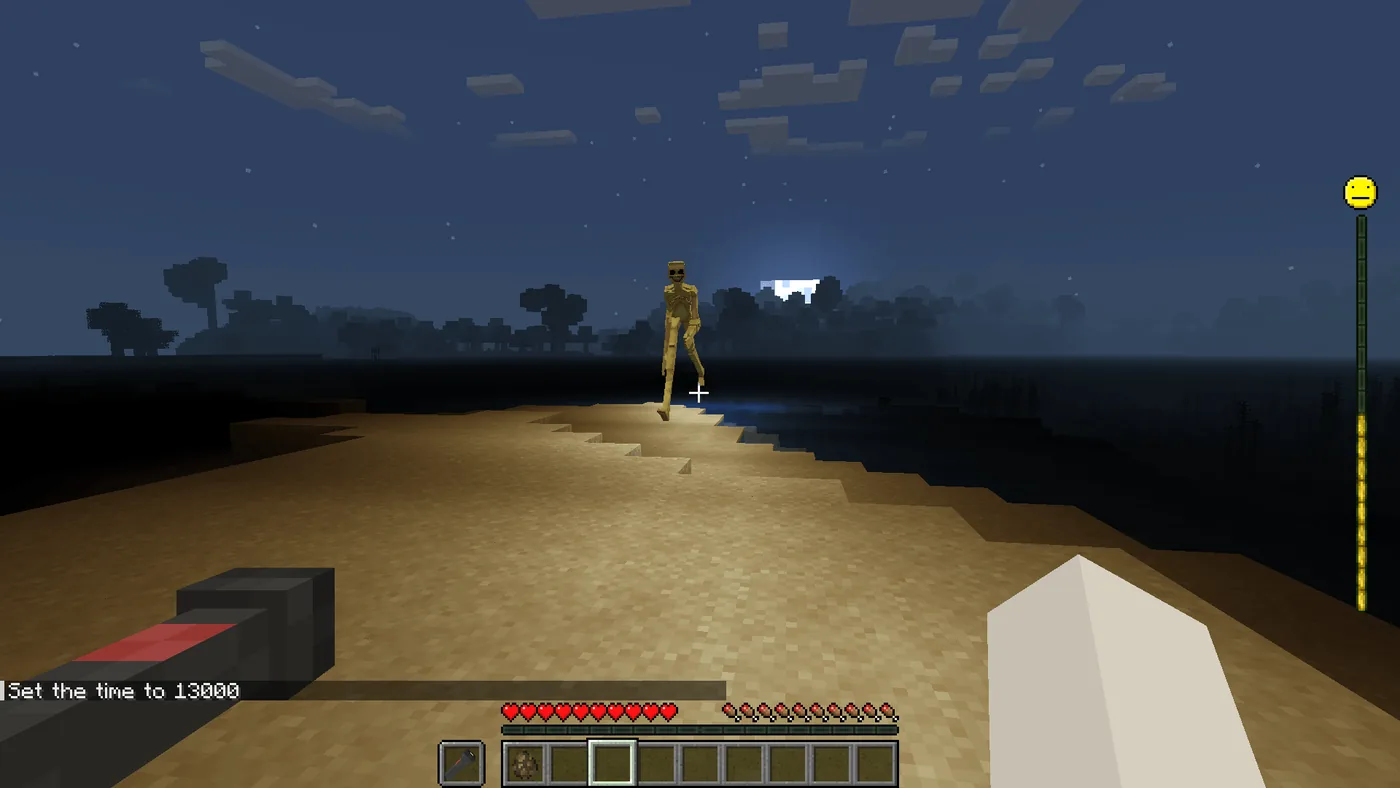 Verity feature scene in Minecraft showing the companion in the world